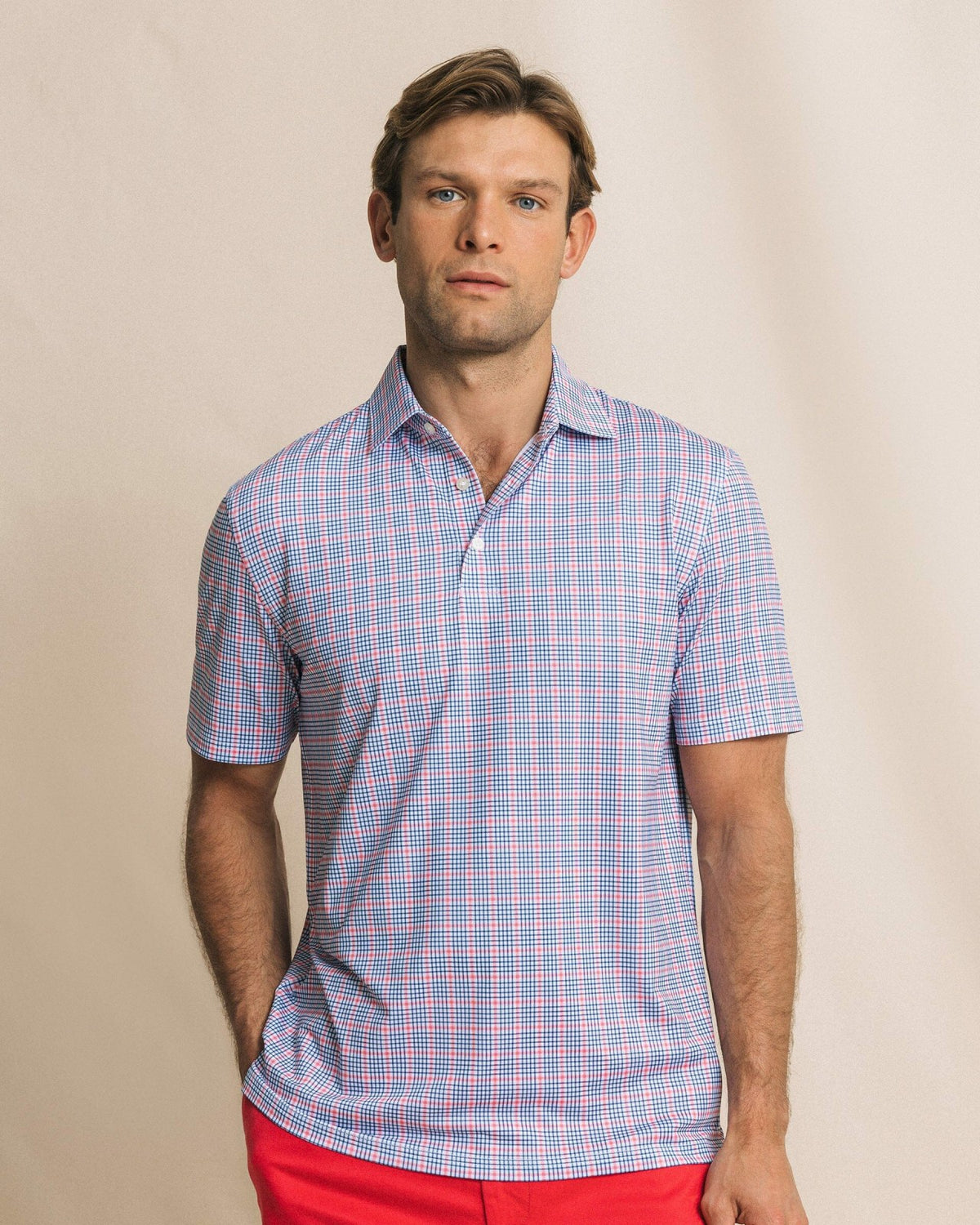 Driver Surfside Retreat Plaid Polo