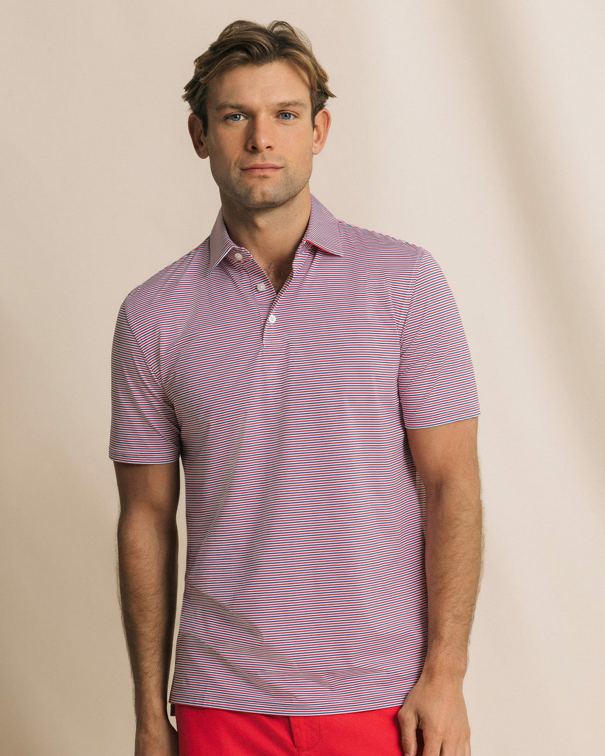 Pelican Landing Stripe Performance Polo