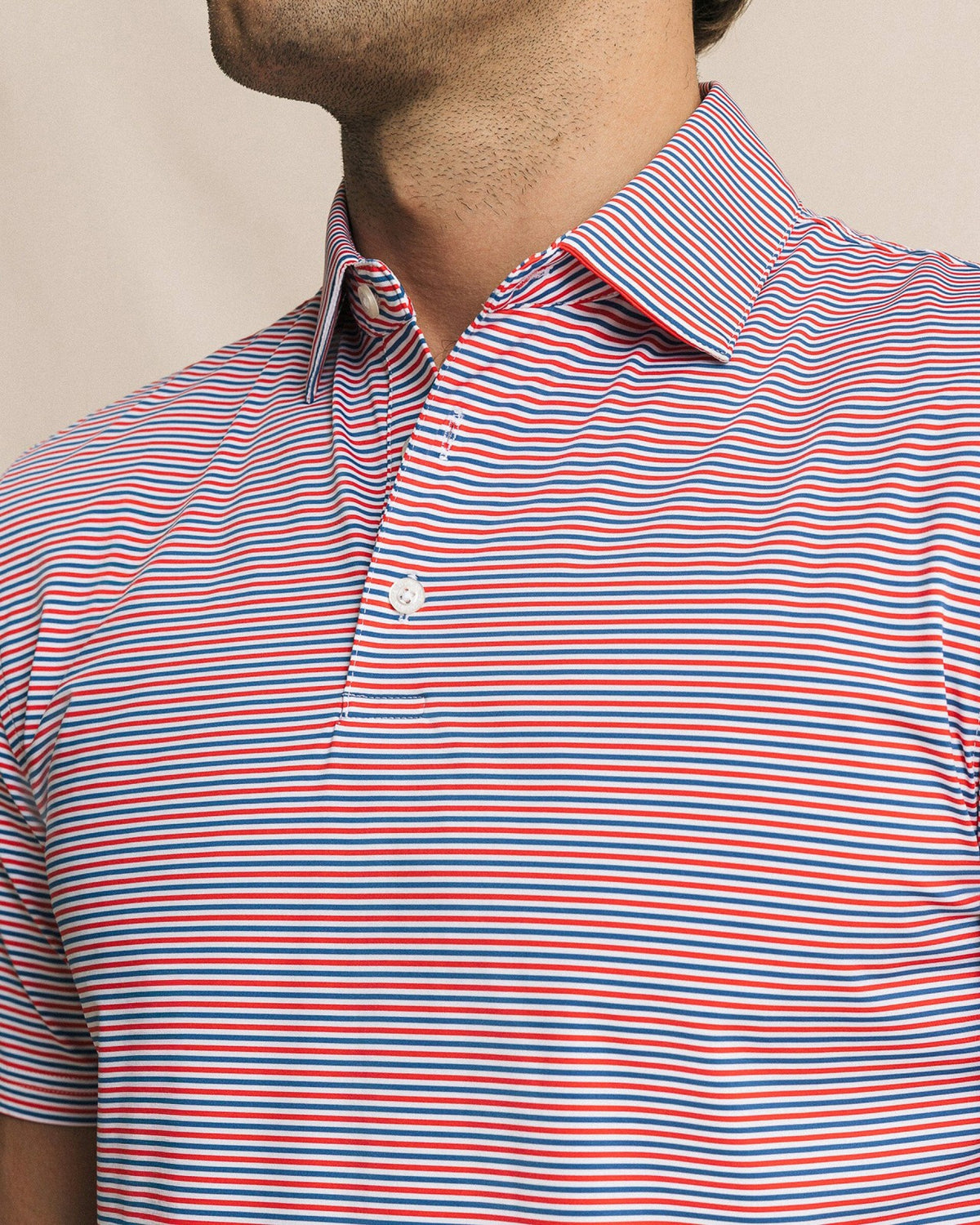Pelican Landing Stripe Performance Polo