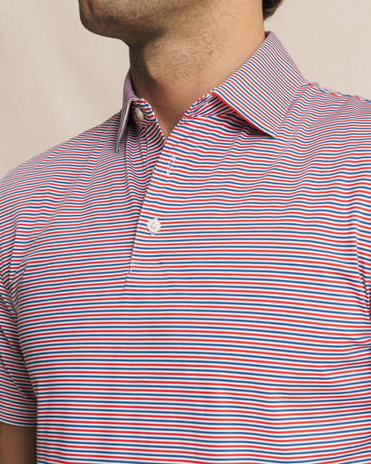 Pelican Landing Stripe Performance Polo