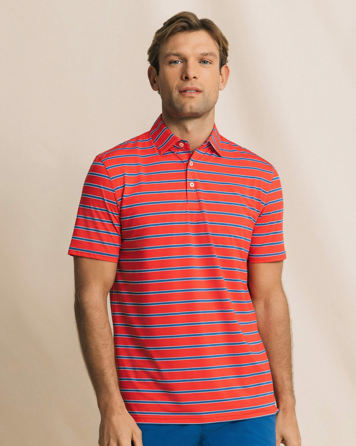 Moonlight Bay Stripe Performance Polo