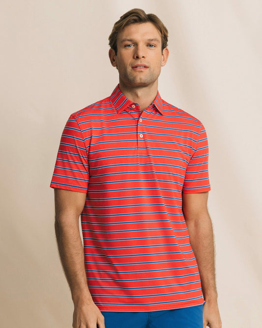 Moonlight Bay Stripe Performance Polo