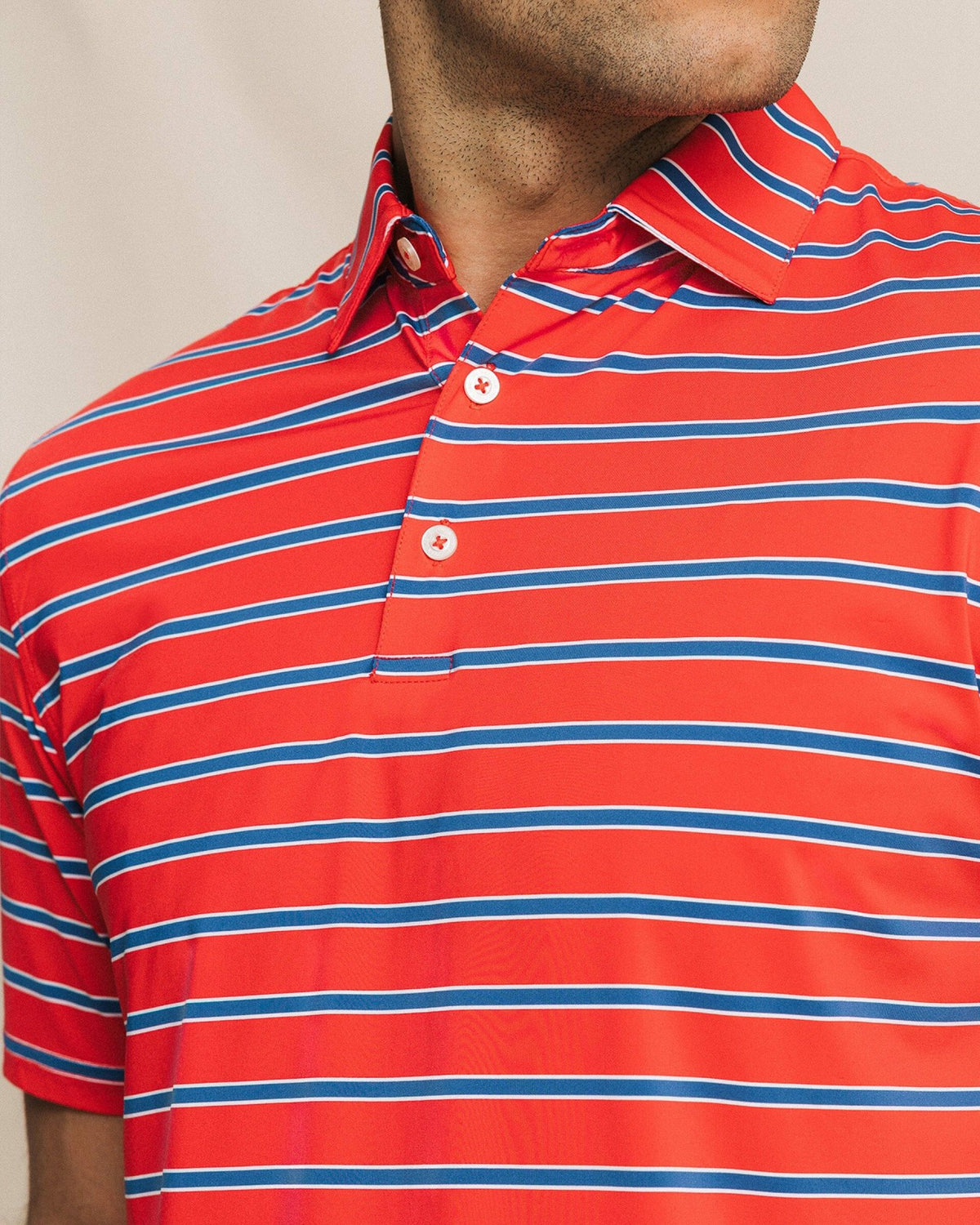Moonlight Bay Stripe Performance Polo