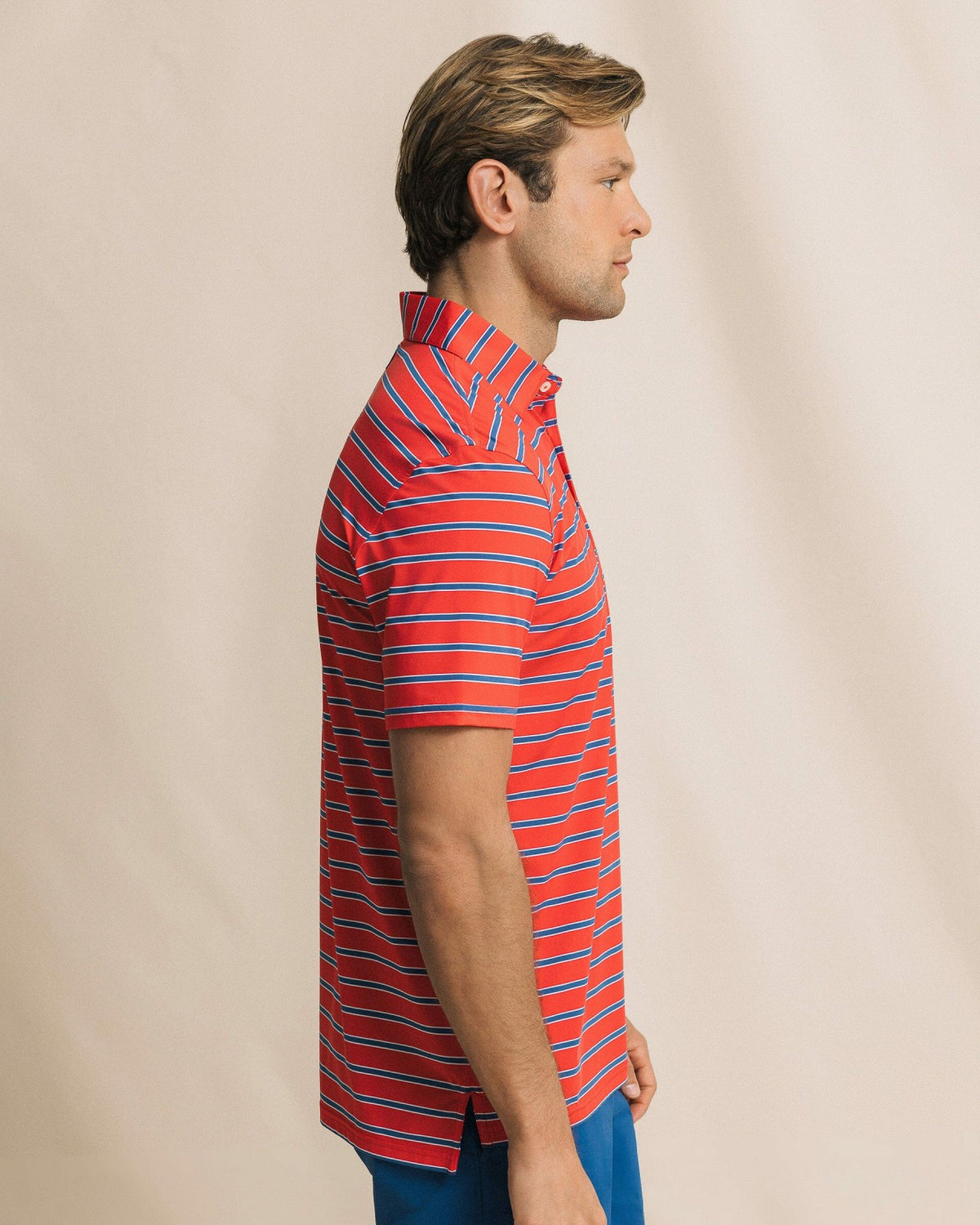 Moonlight Bay Stripe Performance Polo