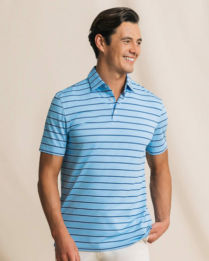 Moonlight Bay Stripe Performance Polo