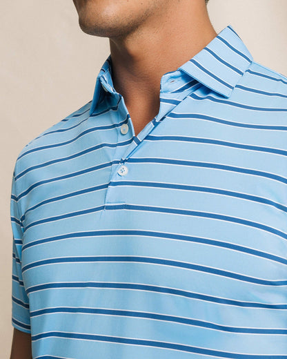 Moonlight Bay Stripe Performance Polo