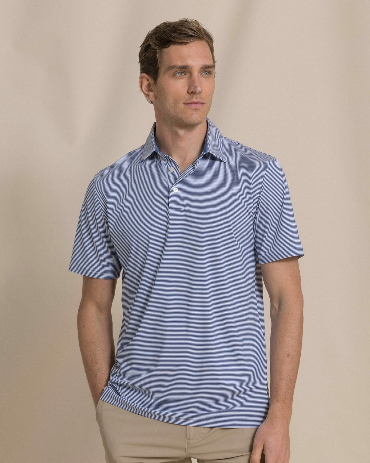 Meadowbrook Stripe Performance Polo