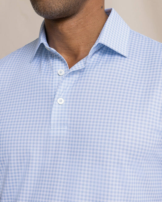 Driver Island View Gingham Printed Polo