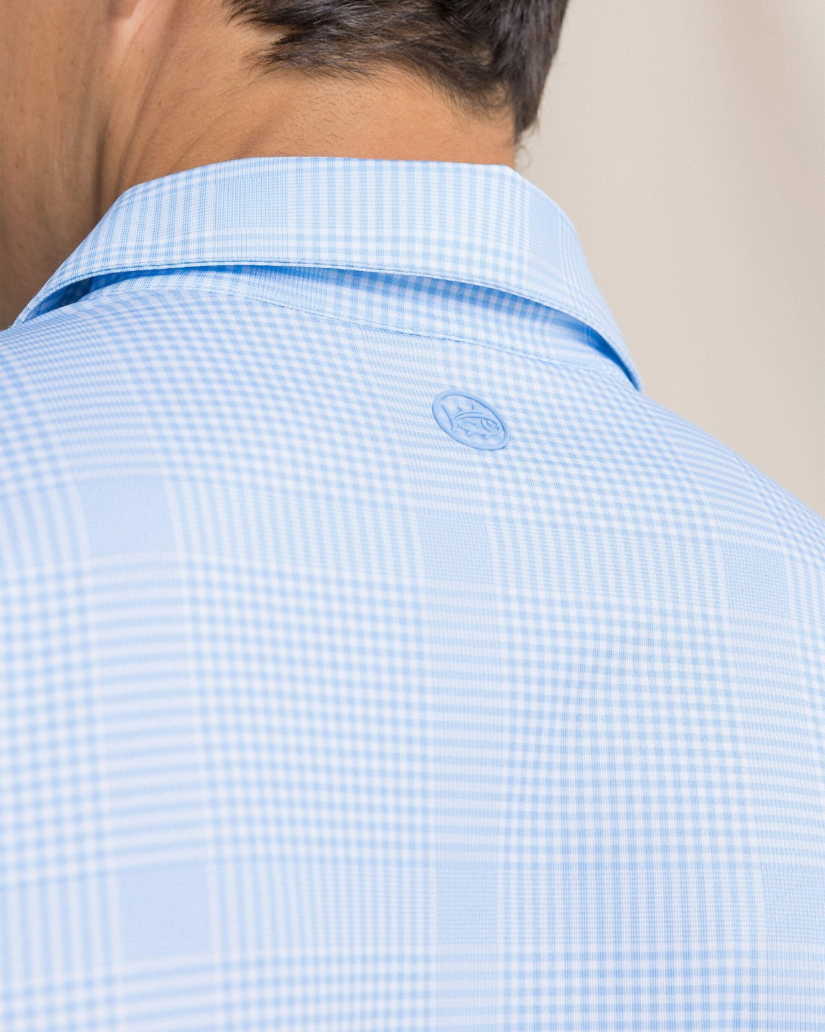 Driver Coral Key Plaid Printed Polo
