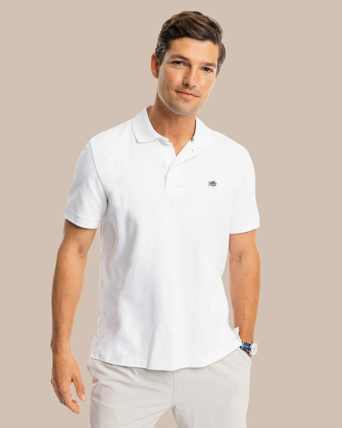 USA Flag Skipjack Polo