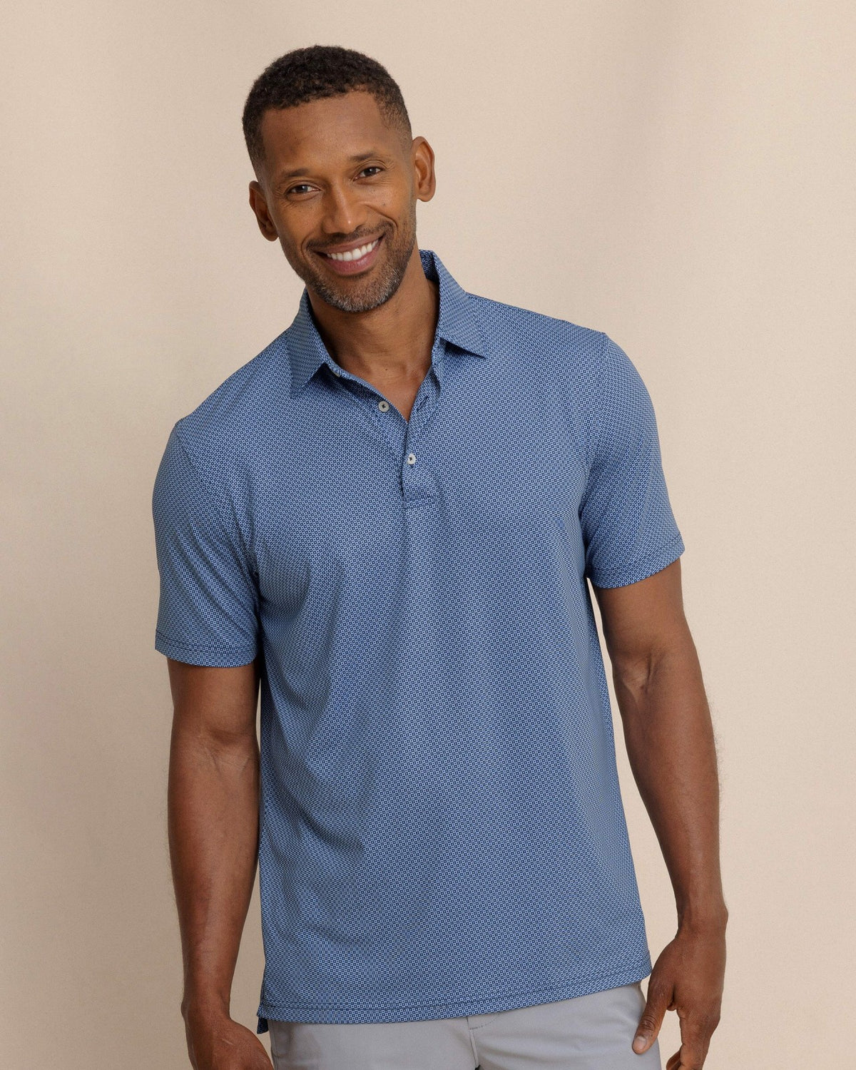 Driver Coastal Geo Printed Polo
