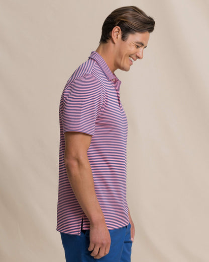 Oceanfront Stripe Pique Performance Polo