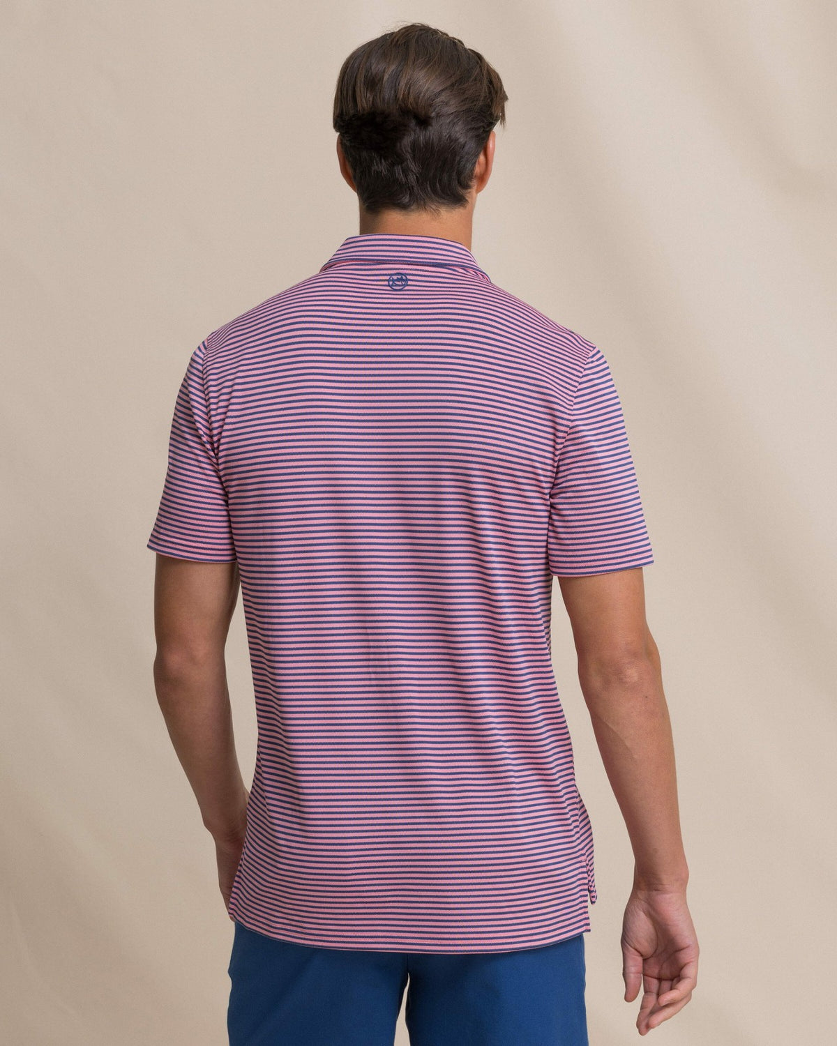 Oceanfront Stripe Pique Performance Polo