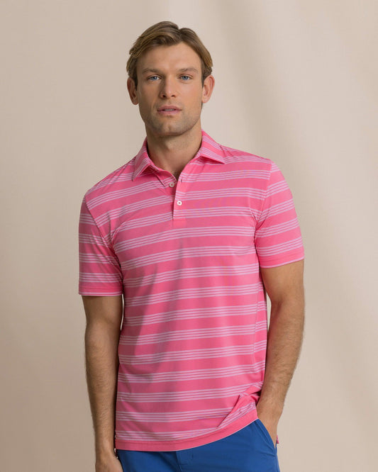 Dune Crest Stripe Performance Polo