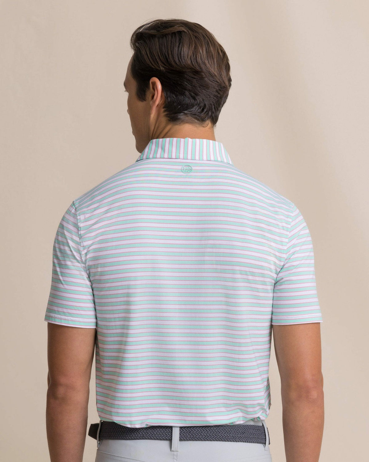Water Way Stripe Performance Polo