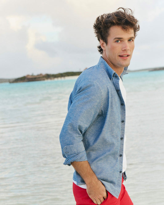 Sandy Beach Chambray Sport Shirt