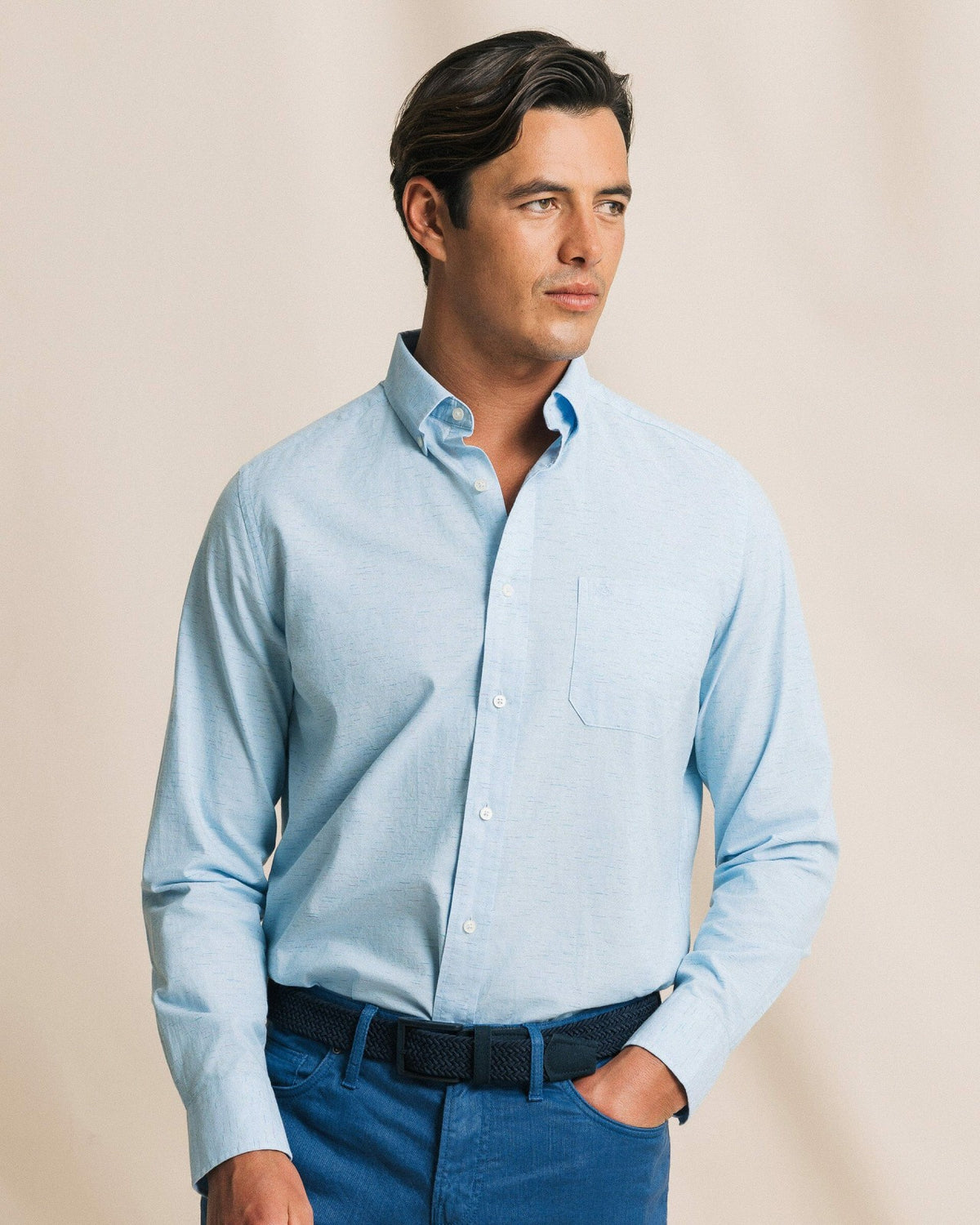 Ocean Mist Slub Sport Shirt