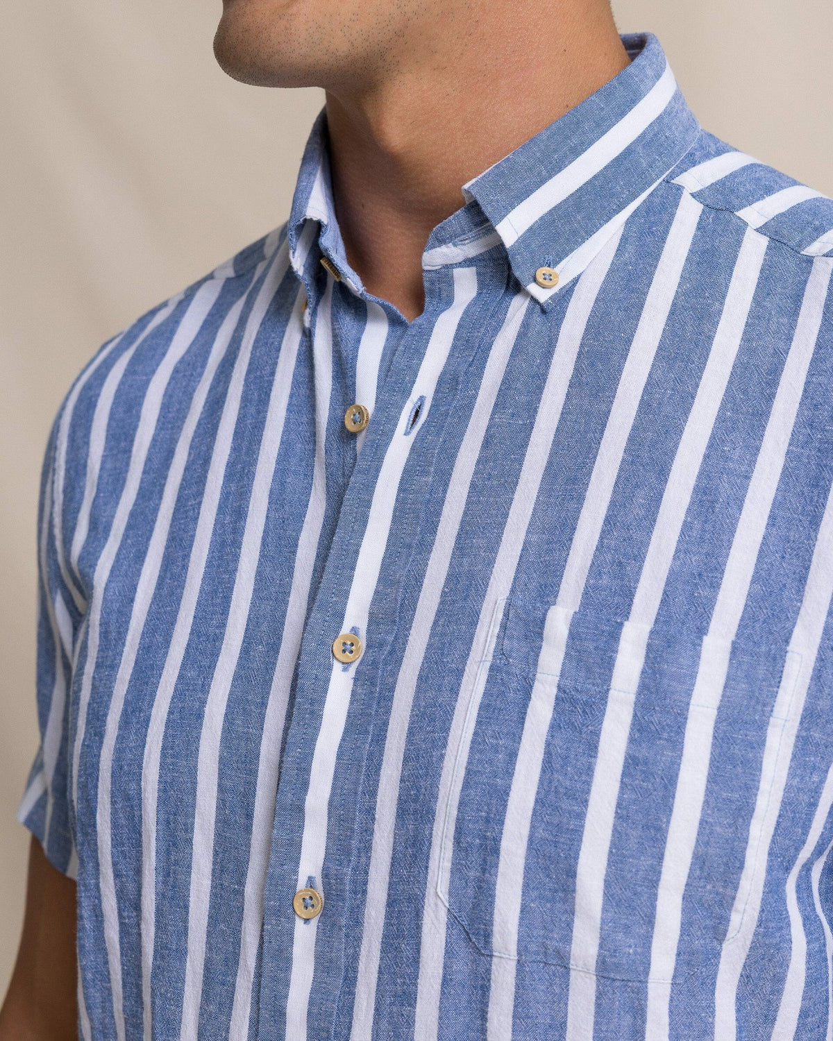 Seamark Stripe Short Sleeve Sport Shirt