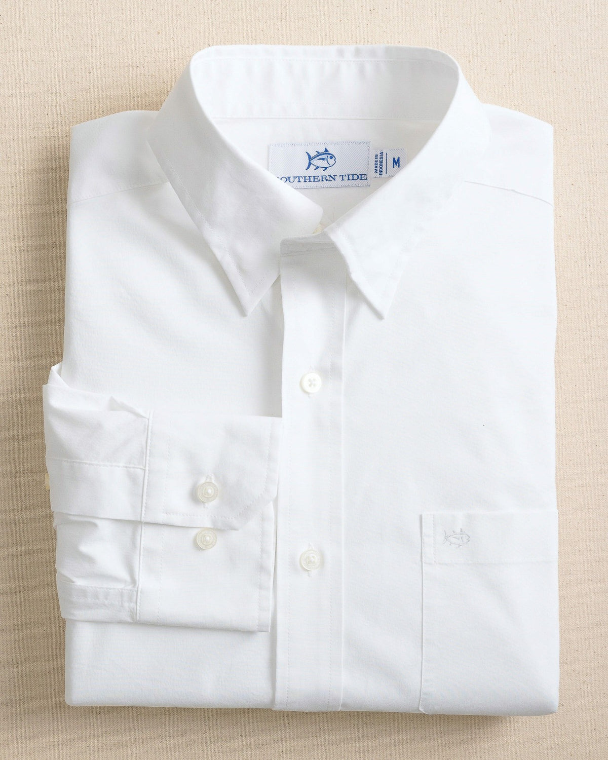 Charleston Overbrook Solid White Sport Shirt