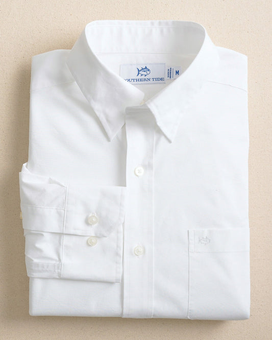 Charleston Overbrook Solid White Sport Shirt