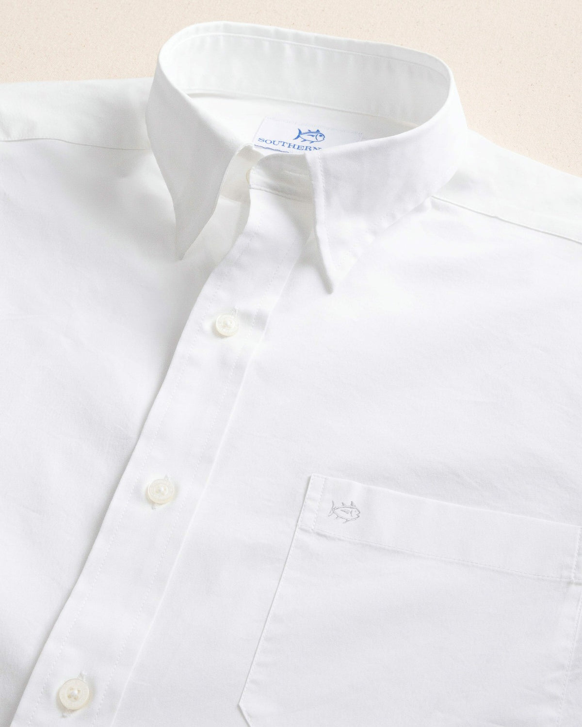Charleston Overbrook Solid White Sport Shirt