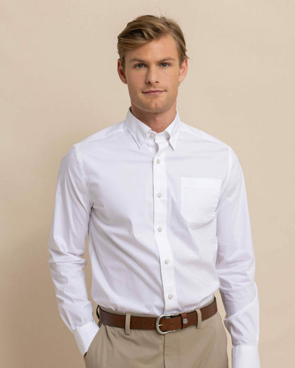 Charleston Overbrook Solid White Sport Shirt