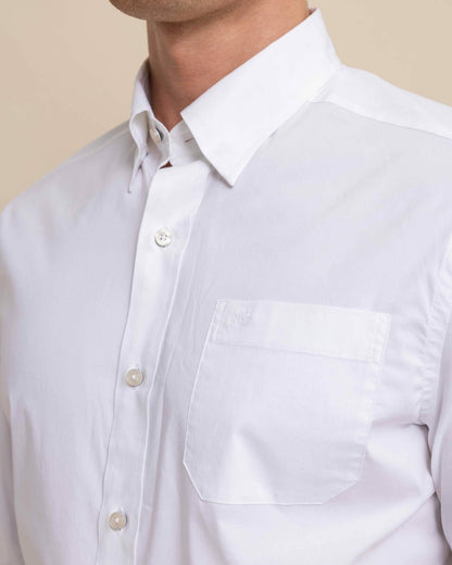 Charleston Overbrook Solid White Sport Shirt