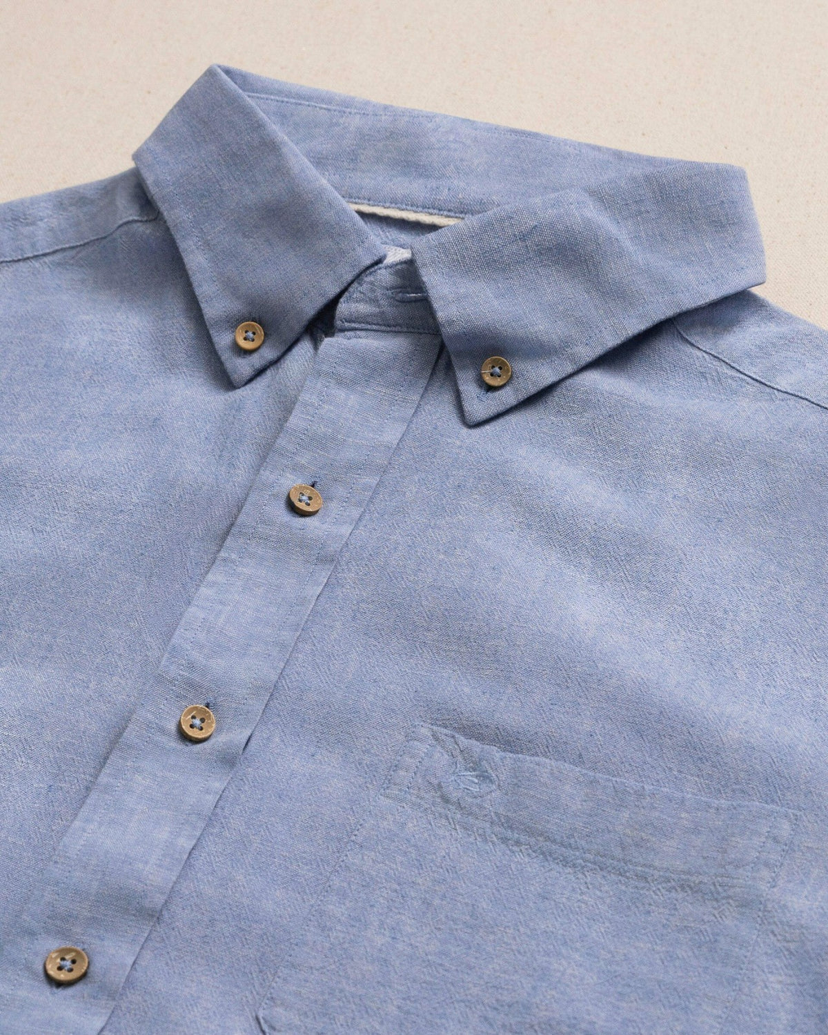 Sunset Ridge Linen Rayon Solid Sport Shirt