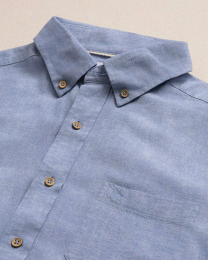 Sunset Ridge Linen Rayon Solid Sport Shirt