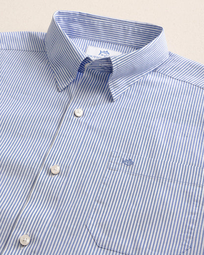 Charleston Granby Stripe Embroidered Sport Shirt