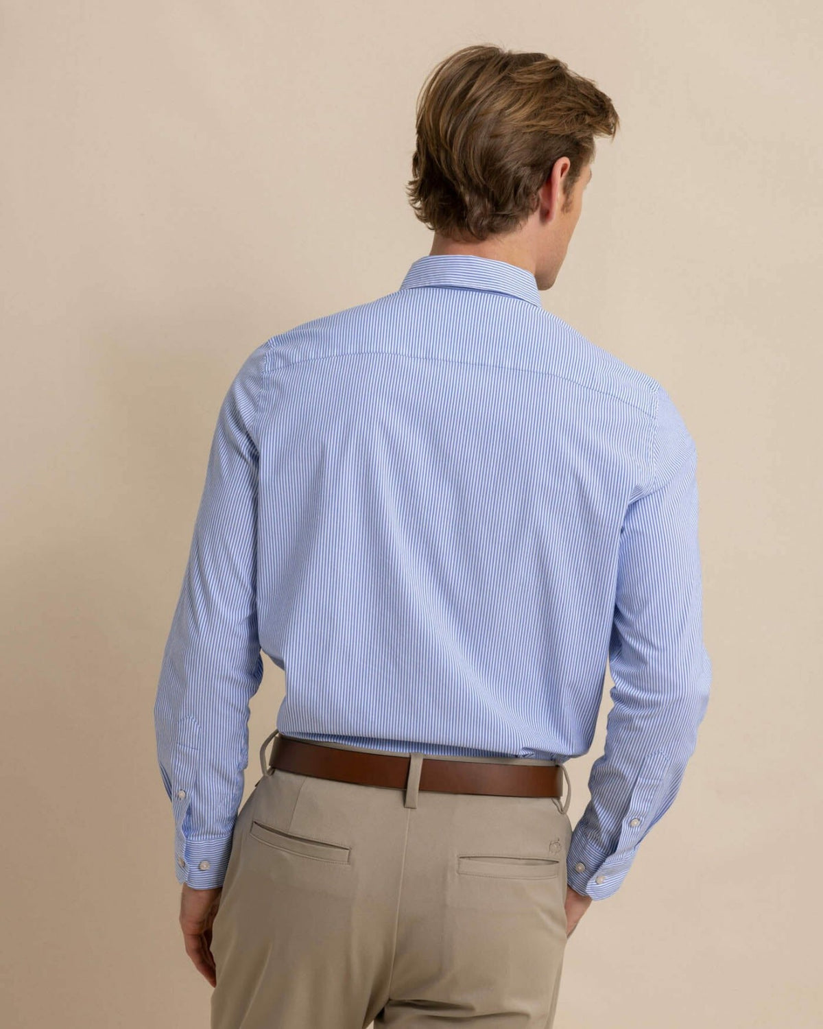 Charleston Granby Stripe Embroidered Sport Shirt