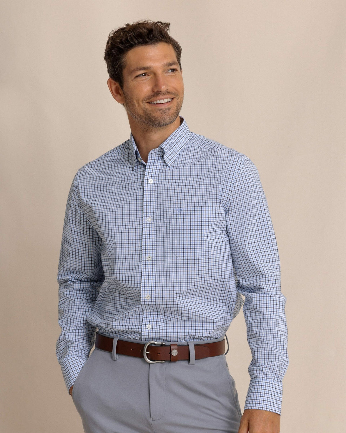 Charleston Summerton Plaid Sport Shirt - Blue