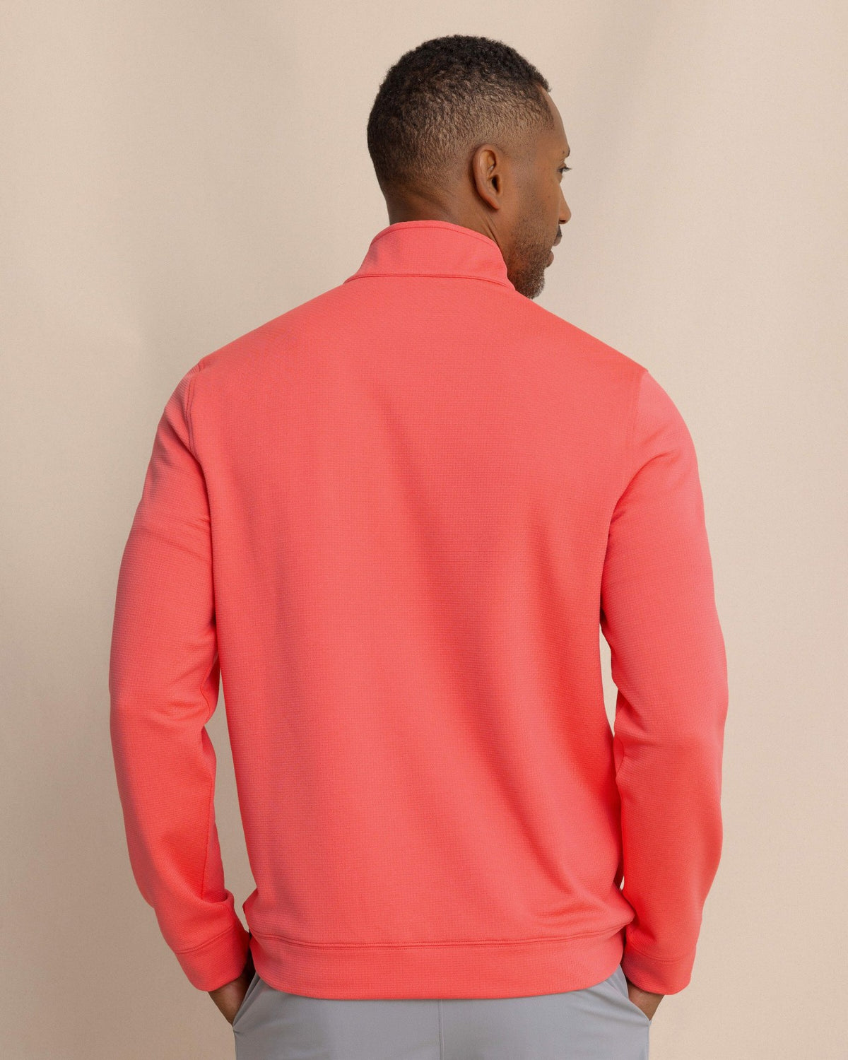 Schooner Quarter Zip - Sunkist Coral