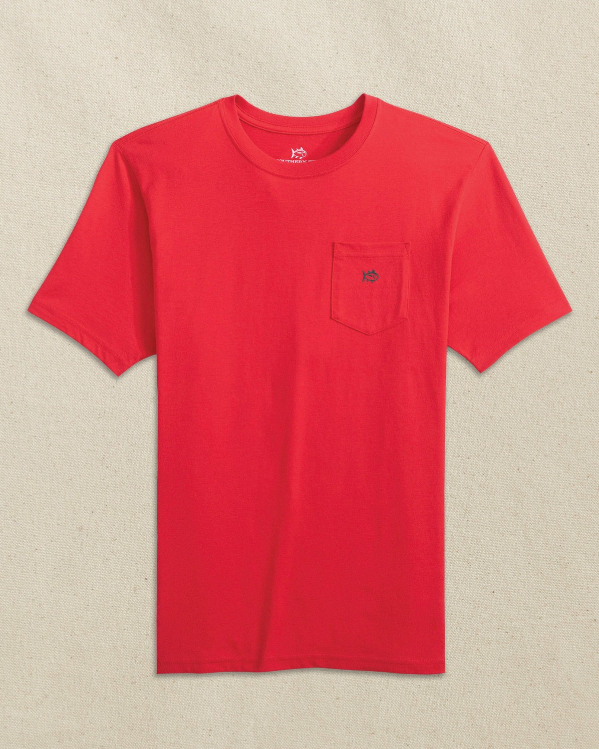 Embroidered Skipjack T-Shirt - Red & Black