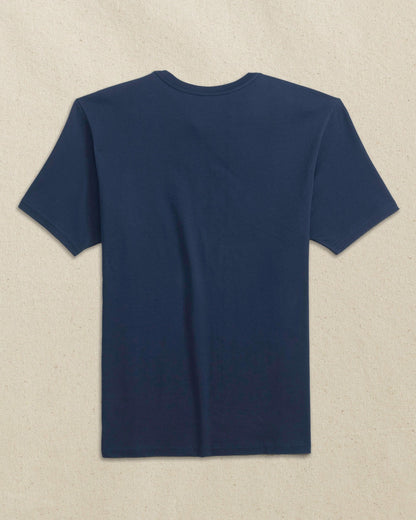 Embroidered Skipjack T-Shirt - Navy & Red