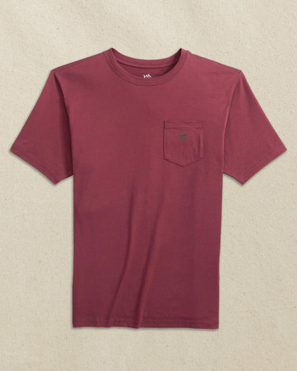 Embroidered Skipjack T-Shirt - Chianti & Black