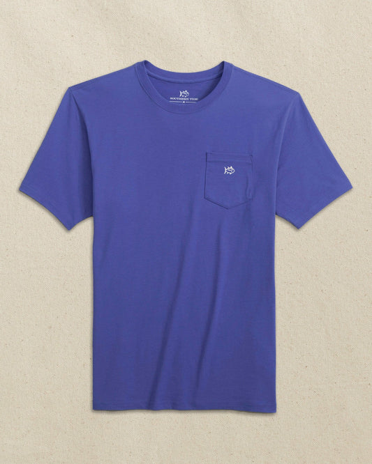 Embroidered Skipjack T-Shirt - Blue & White