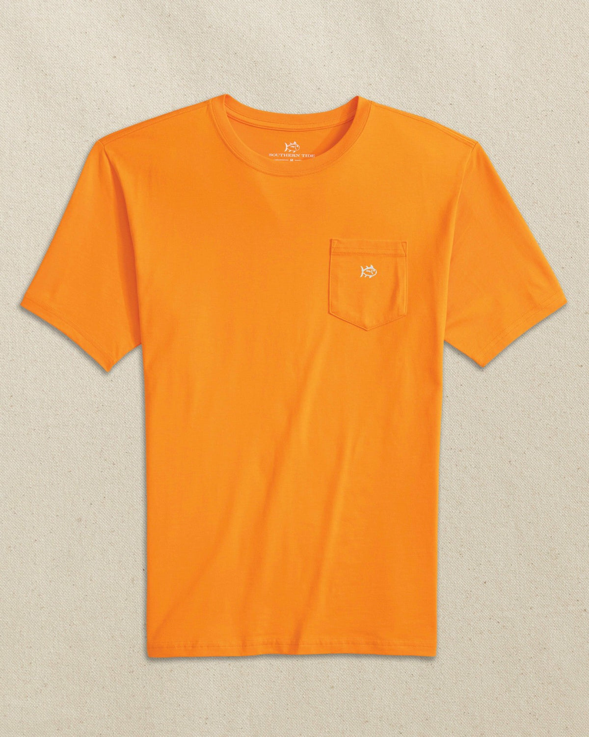 Embroidered Skipjack T-Shirt - Orange & White
