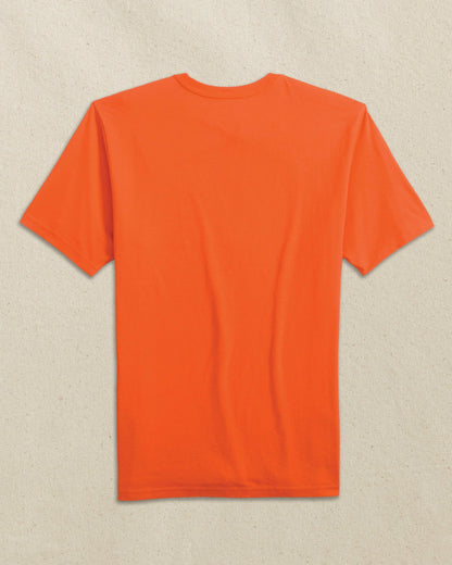 Embroidered Skipjack T-Shirt - Orange & Purple
