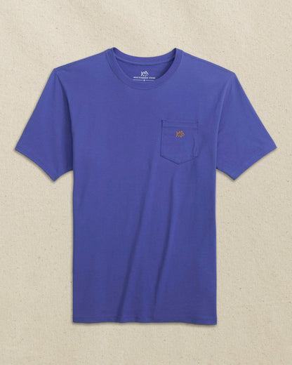 Embroidered Skipjack T-Shirt - Blue & Orange