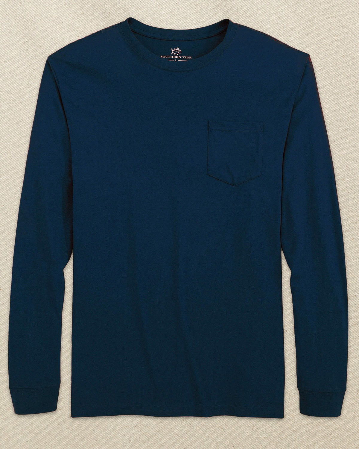 Navy Classic Long Sleeve Pocket T-Shirt