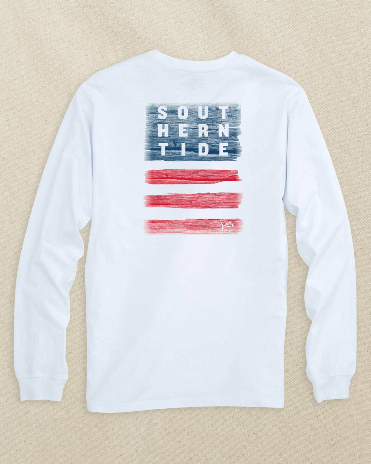 Americana Wooden Flag Long Sleeve T-Shirt