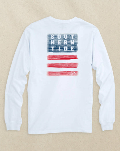 Americana Wooden Flag Long Sleeve T-Shirt