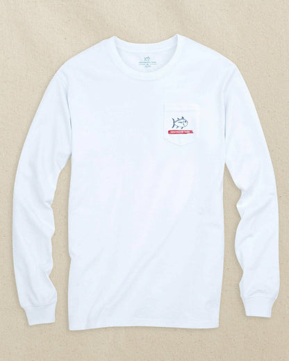 Americana Wooden Flag Long Sleeve T-Shirt