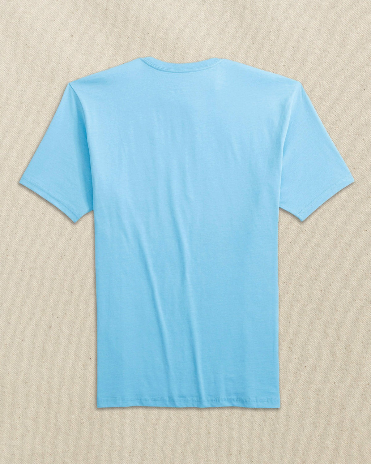 Embroidered Skipjack Tee - Light Blue & White