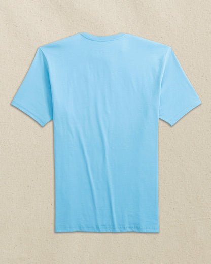 Embroidered Skipjack Tee - Light Blue & White