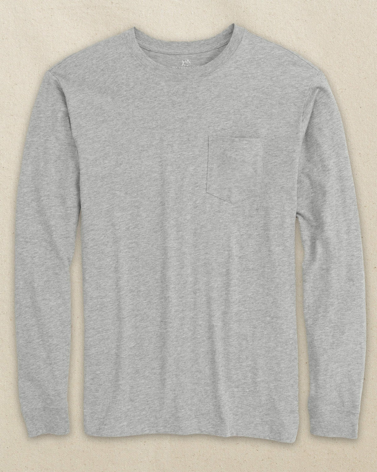 Heather Grey Classic Long Sleeve Pocket T-Shirt