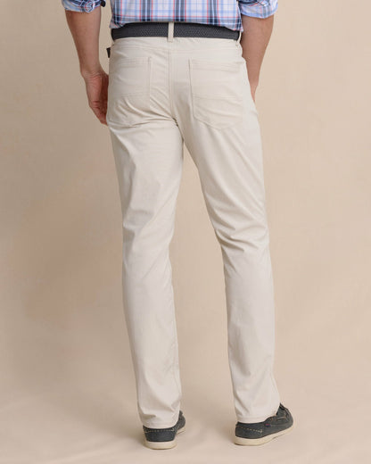 Mens Chino Pants in Performance Fabric - Khaki Stone