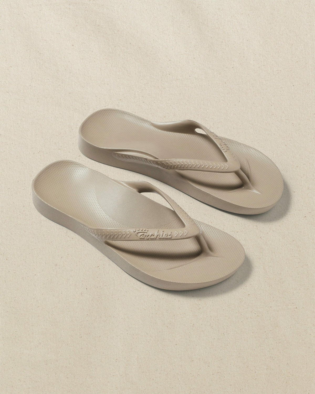 Archies Taupe Arch Support Flip Flop
