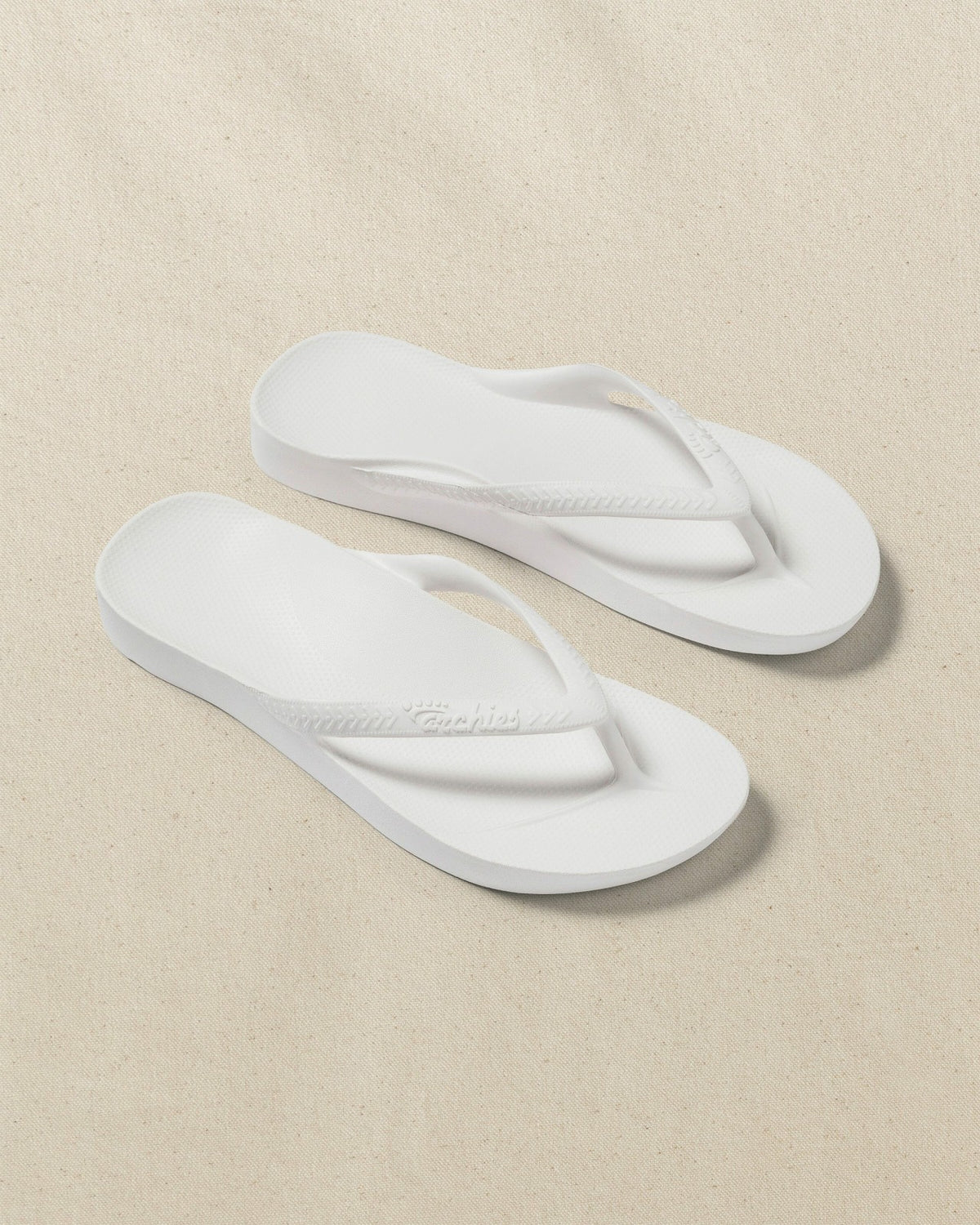 Archies Classic White Arch Support Flip Flop